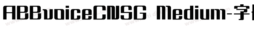 ABBvoiceCNSG Medium字体转换